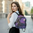 thumbnail image 6 of FORMRS Mini Backpack Purse for Women Travel Daypack Casual Shoulder Bag, Purple Street, 6 of 7
