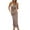 Khaki—Clearance, variant on Fartey Womens Summer Bodycon Maxi Tube Dress Ribbed Strapless Side Slit Long Going Out Dresses Casual Elegant Solid Color Party Dresses White M