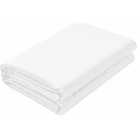 Thread Decor 400 Thread Count White Solid Print 100% Egyptian Cotton Flat Sheets, Twin-XL - Breathable