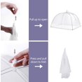 thumbnail image 3 of Tentes de Service Alimentaire 6 Pack 17 Pouces Pop-Up Maille Cryptée Couvertures Alimentaires, Éloigne les Mouches Insectes Moustiques, Parapluie à Filet Fin pour Extérieur, Fêtes Pique-Niques, Barbecues, Réutilisable et Pliable, 3 of 6