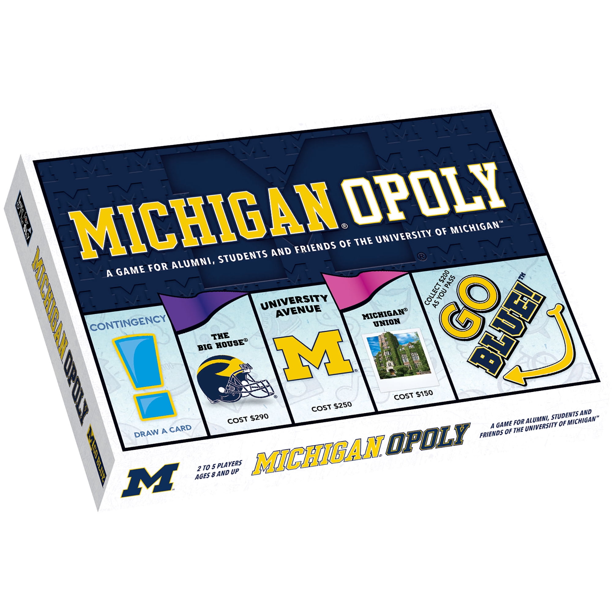 Late For The Sky: Michigan-Opoly - University of Michigan Themed Family Board Game, Opoly-Style, Traditional Play Or 1 Hr Version, Age 8+, 2-5 Players