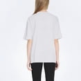 thumbnail image 4 of ZHISHIMINGJUN Smocked White Shirt with Few Small Blue Flowers Clustered Around A Blue Flower Semi-Formal Round Neck Short Sleeve Resort Wear for a Luxe Look, 4 of 6