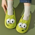 thumbnail image 5 of HXWCHs Funny Big Eye Platform Slippers Indoor Outdoor Closed toe Slide Sandals for Women Comfortable Shoes 5-6 Green, 5 of 8