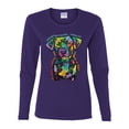 thumbnail image 3 of Dean Russo Unconditional Loyalty Dog Lover Womens Graphic Long Sleeve T-Shirt, Purple, Medium, 3 of 6