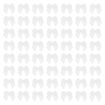 Uxcell 120Pcs Mini Ribbon Bow 1" Mini Fabric Satin Ribbon Flower Bows Craft DIY Sewing Wedding Birthday Party White