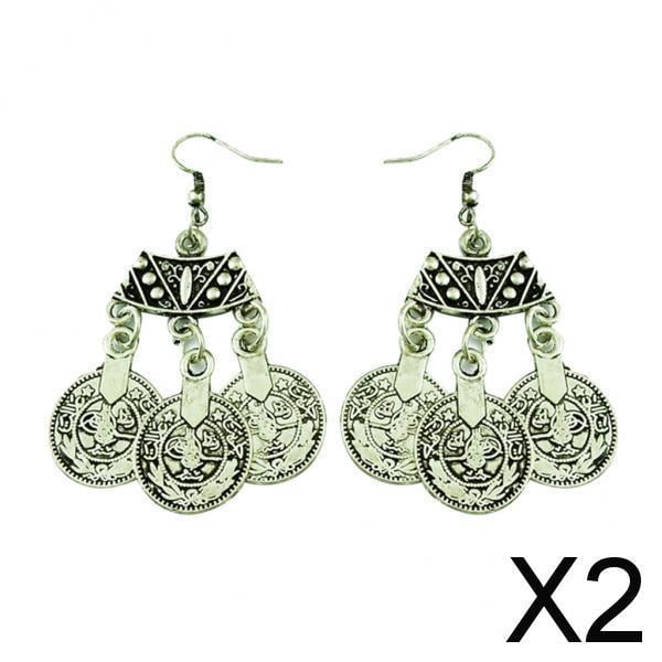 Paquete de 2-6 pendientes bohemios vintage con borlas y cuentas, pendientes antiguos 2 piezas
