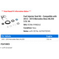 thumbnail image 2 of Fuel Injector Seal Kit - Compatible with 2012 - 2015 Mercedes-Benz ML350 3.5L V6 2013 2014, 2 of 2