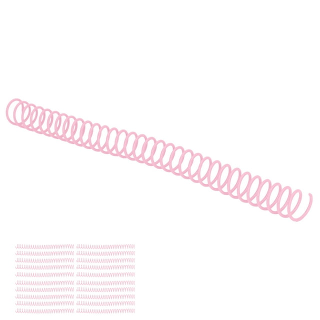 Binding Spirals, Rust Resistant Non Break Reusable Plastic Spiral Binding Coils 3/4in Manual Bound For Students For A4 A5 Notebook Pink