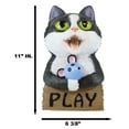 thumbnail image 3 of Whimsical Crazy For Cats Feline Kitty Black Cat Play Door Or Wall Hanging Sign, 3 of 10