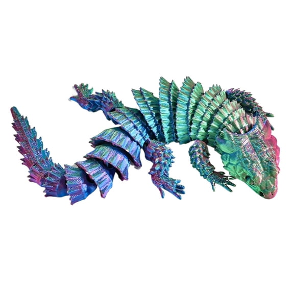 1pc New 3D Printed Lizard Figurines Articulated With Moveable Joints Ornament With Openable Mouth Gift For Adults Kids Home Decor