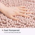thumbnail image 3 of FRESHMINT Chenille Bathroom Rugs Mat 32'' x 20'' Non-Slip Bath Mat for Bathroom Floor & Bathtub, Washable Soft Shower Shag Bath Rugs, Fluffy Thick Water Absorbent Microfiber Shower Mat, Dusty Pink, 3 of 7