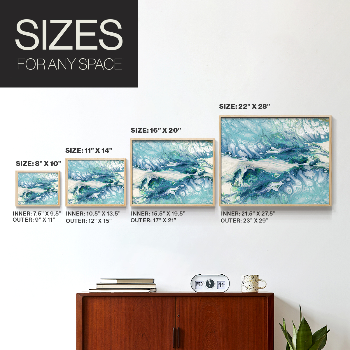 Marble Montage by Carol Robinson - Restickable Framed Giclée Print
