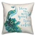 thumbnail image 2 of Creative Products True Colors Peacock 2 16 x 16 Spun Poly Pillow, 2 of 3