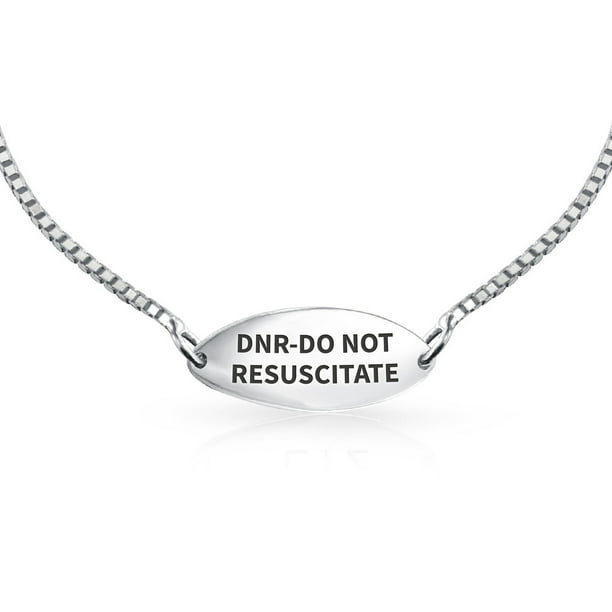 DNRDo Not Resuscitate Delicate Oval Medical Identification Alert ID