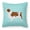 Multi-Color, variant on Welsh Springer Spaniel Checkerboard Blue Fabric Decorative Pillow BB3700PW1818