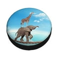 thumbnail image 3 of Balery Elephant Giraffetire Cover Waterproof Dust-Proof, Universal Spare Wheel Tire Cover For Trailer, Rv, Suv Truck And Vehicle Camper Accessories-17 Inch, 3 of 9