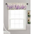 thumbnail image 3 of Lavender Linen Curtain Valance for Bedroom/Bathroom/Kitchen/Office/Living/Dining Room Windows,Purple Pastoral Country French Floral Rod Pocket Topper Drapes Decorative Cafe Drapery Panel 42x18, 3 of 6