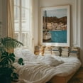 thumbnail image 3 of Serenity in Poros _ 02 - Poros Greece Photography Sailboat Harbor Seascape Mediterranean Nautical Coastal Vintage Oak Framed Wall Art Print 16 x 20 inches, 3 of 12