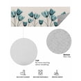 thumbnail image 6 of Teal Tulip Front Door Mat Minimalist Modern Flower Art Linen Background Welcome Doormat Indoor Outdoor Entrance Floor Mat Non-Slip Washable Runner Rug for Front Porch Decor 18x47 Inch, 6 of 6