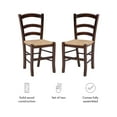 thumbnail image 6 of Linon Varney Indoor Ladder Back Dining Chair, Set of 2, Walnut, 6 of 13