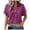 Purple, variant on YDFCWXW Button Down Dressy Shirts for Womens Gauze Shirts Casual Short Sleeve Textured Collared Summer Work Blouse Clothes Orange, XXL