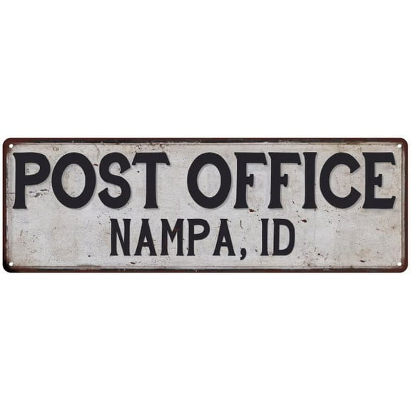 Nampa, Id Post Office Metal Sign Vintage 6x18 106180011341