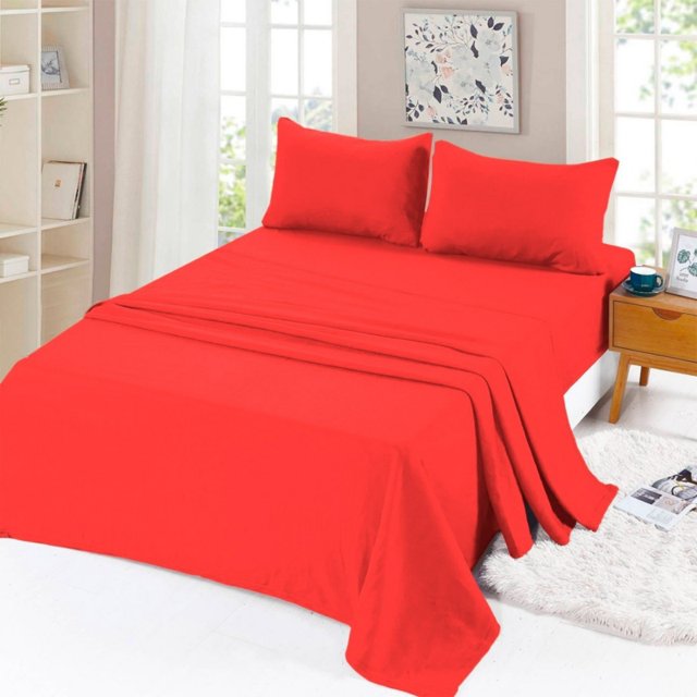 Juego de sábanas Polar Saves 2.5 Seats (tamaño king), 100% poliéster, color rojo