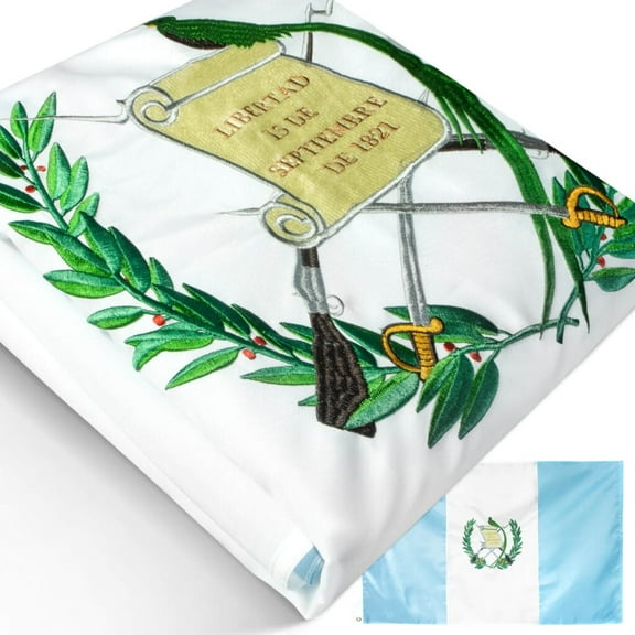 Anley EverStrong Series Embroidered Guatemala Flag 3x5 Ft - Guatemalan Country Flag