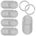 thumbnail image 1 of 50 Pack Loose Leaf Binder Rings, Silver 1.5" (38mm) Capacity, for Index Cards Album Notebook Crafts Paper, Keychain Key Rings Steel Metal Book Rings, 1 of 10