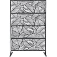 thumbnail image 3 of EastVita 1PC Metal Privacy Screen Outdoor, Freestanding Decorative Divider with Rust-Resistant Coating, Leaf, 3 of 8