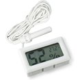 thumbnail image 1 of 2-In-1 Built-In Digital Lcd Thermometer Hygrometer With External For Poultry Aquarium Reptile Incubator - White, 1 of 5