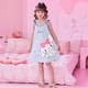 thumbnail image 4 of Sanrios pijamas para niños Kawaii Anime MyMelody Kuromi Cinnamoroll niñas Sling camisón dibujos animados verano manga corta conjunto de ropa de casa, 4 of 4