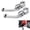 Chrome, variant on TCMT 1 1/4" Long Angled Adjustable Highway Foot Peg Mount Kit Fits for Harley Touring Softail Sportster Dyna with 1 1/4" Engine Guards, Black
