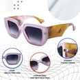 thumbnail image 4 of FEISEDY Oversized Square Sunglasses for Women Men Thick Frame Shades B4074, 4 of 16