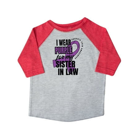 

Inktastic Chronic Pain I Wear Purple For My Sister in Law Gift Toddler Boy or Toddler Girl T-Shirt