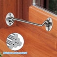 thumbnail image 3 of Heavy Duty Cabin Hook Set, Stainless Steel Privacy Lock For Sliding Barn Door, Reinforced Lock Buckle With Customized Rivets, Anti-Rust Silent Holder For Courtyard Bedroom Garden, 3 of 5