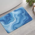 thumbnail image 2 of Blue White Tie Dye Swirl Pattern Bathroom Rugs Mat,Non Slip Microfiber Bathroom Rug,Rubber Backing,Soft Bathroom Mats for Bathroom Floor,Tub and Shower,17x27in(43x68cm), 2 of 3