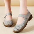 thumbnail image 2 of Gray Women Breathable Round Toe Closed Toe Extremely Comfortable Extremely Lightweight Slip On Flats For Casual Everyday Wear, 2 of 9