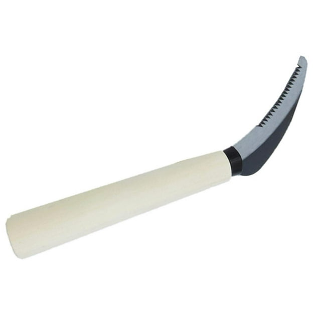 Cuchillo de Deshierbe Kusrkot Mango de Madera Acero Inoxidable Hoz para Deshierbar