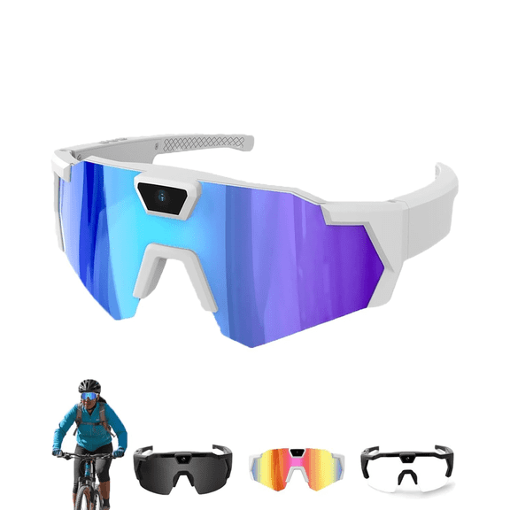 4K HD Smart Baseball Glasses with Built-in Camera – POV Audio Video Recording Sunglasses for Sports Outdoor Activities