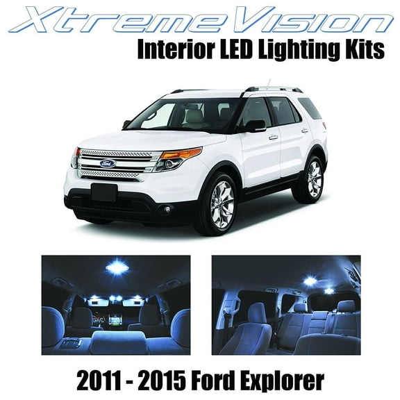 XtremeVision LED for Ford Explorer 2011-2015 (6 Pieces) Cool White Premium Interior LED Kit Package   Installation Tool