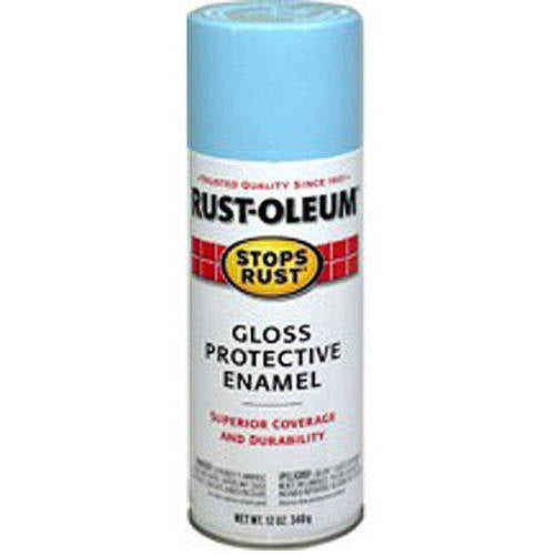 Rust-Oleum Stops Rust Gloss Protective Enamel Harbor Blue Spray Paint, 12 oz