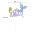 thumbnail image 2 of GOOHOCHY  Mermaid Tail Plugin Birthday Toppers for Cakes Decoration Blue, 2 of 8