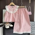 thumbnail image 2 of NIEWTR 2pcs Toddler Girls Summer Outfits Ribbed Halter Crop Top Romper Bodysuit +Floral Bloomer Shorts+Clothes Set 2Pcs Summer Beach Outfits 3-4 Years,Pink, 2 of 9