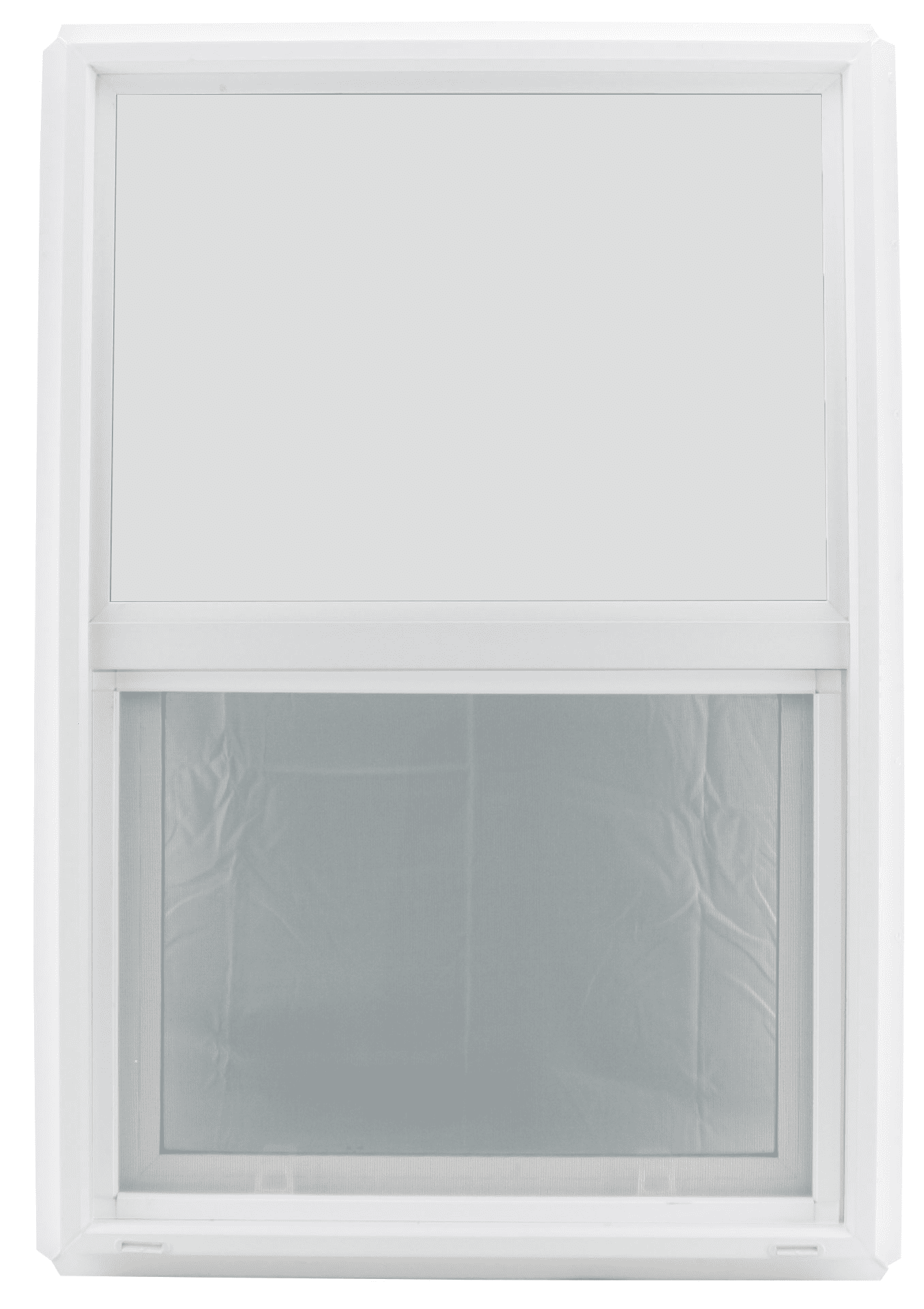 Shed Window and More 24" x 36" Double Pane Vinyl Clear Tempered Glass Low-E PVC Frame Vertical Slide