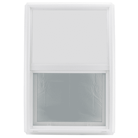 Shed Window and More 24" x 36" Double Pane Vinyl Clear Tempered Glass Low-E PVC Frame Vertical Slide