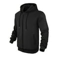 thumbnail image 4 of Wutalume Men's Winter Zipper Hooded Fleece Sweatshirt with Patch Pocket, Casual Jacket for Men, Soft and Warm Material, Perfect for Layering, Outdoor Events,Black 2XL, 4 of 6