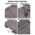 thumbnail image 5 of COOFANDY Men's Classic Fit Flat Front Dress Pants No Iron Premium Casual Pants Expandable Waist Suit Pants, 5 of 6