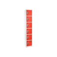 thumbnail image 2 of AdirOffice - Locker - 6 doors - 6 hooks - solid steel - red (pack of 4), 2 of 6