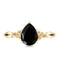 thumbnail image 5 of Rosec Jewels Pear Shape Black Onyx Celtic Ring for Women (1 Ct, AAA Grade) - Black Onyx Diamond Ring - with Jewelry Box, 18K Yellow Gold, US 4.00, 5 of 9